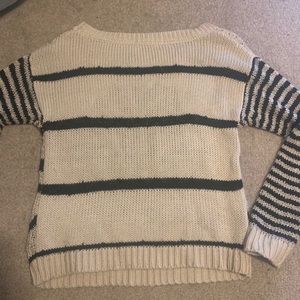 Creme Sweater with Stripes